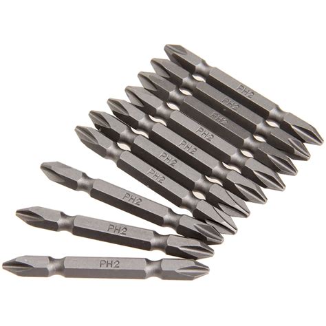 10Pcs PH2 Phillips Electric Screwdriver Bits 65mm Magnetic Hand ...