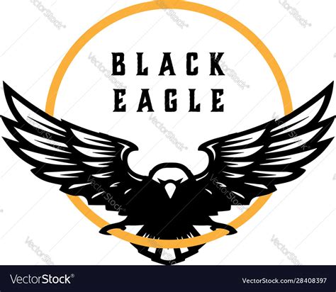 Black eagle logo design Royalty Free Vector Image