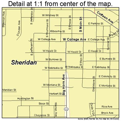 Sheridan Wyoming Street Map 5669845