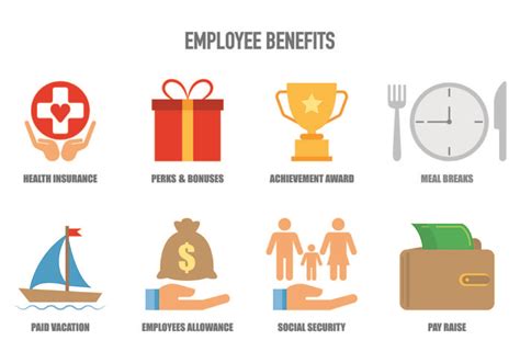 Set Of Employee Benefits Icons 157102 Vector Art at Vecteezy