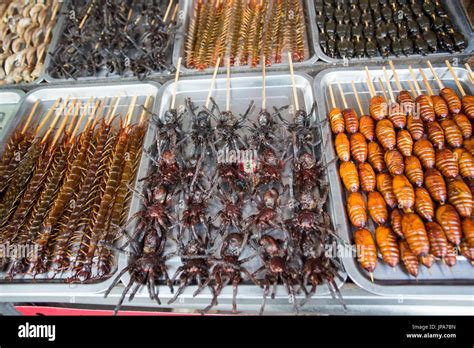 China, Beijing City, Wangfujing District, food market Stock Photo - Alamy