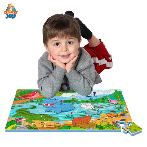 Peaceful Lake Foam Floor Puzzle - 54 Pieces – Premium Joy