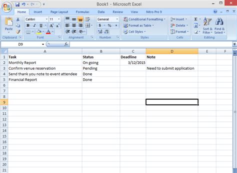 Keep Track Of Your Work With An Excel Checklist Template