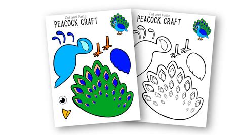 Free Printable Peacock Craft with Peacock Template