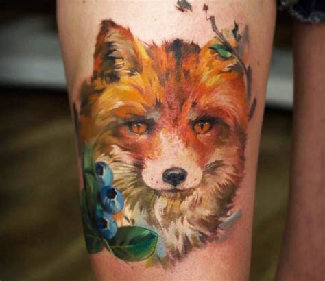 Fox Head tattoo by Tymur Denysenko | Photo 17007