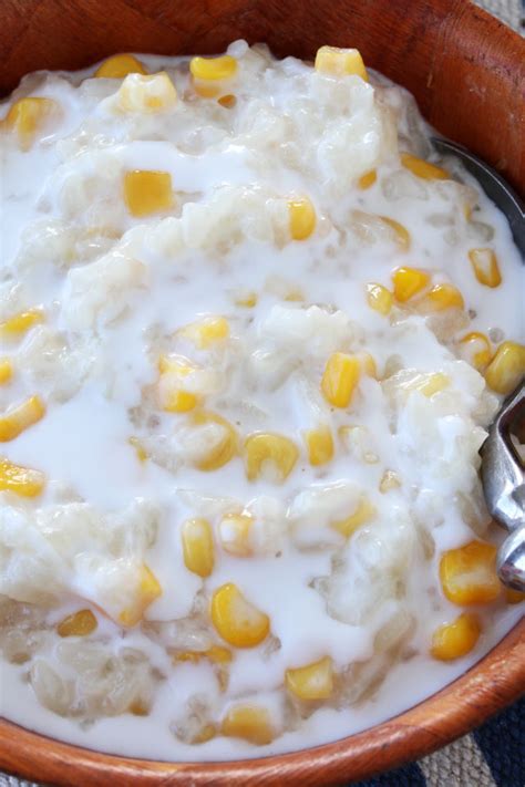 Ginataang Mais (Coconut Milk Rice Pudding with Corn) - Foxy Folksy