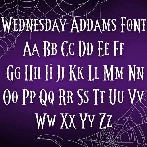 Wednesday Addams Font Tiff Canva Font Font Download Canva - Etsy Portugal