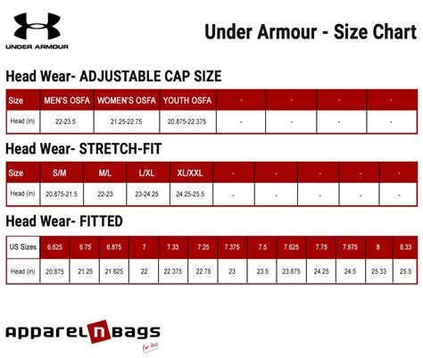 Under Armour Youth Large Size Chart