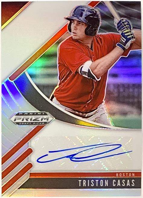 Triston Casas Autographed 2020 Panini Prizm Draft Picks Boston Red Sox ...