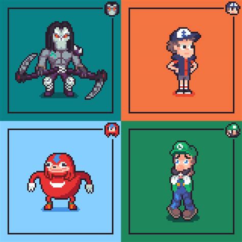 Just random characters : r/PixelArt