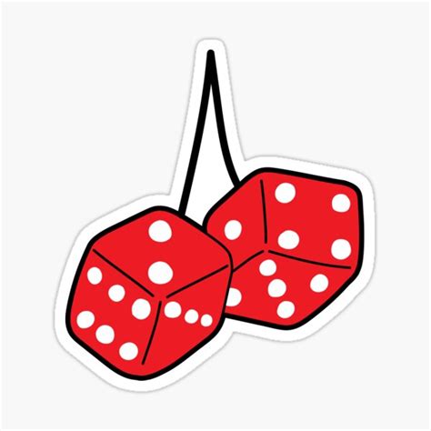 "Fuzzy Dice" Sticker for Sale by Cathal O'Toole | Redbubble