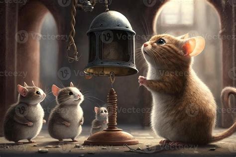 Belling the Cat. The mice plan to place the bell on the cat. story or ...