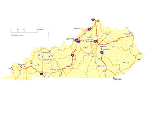 Kentucky Road Map