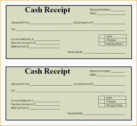 Simple Cash Receipt Template | Free receipt template, Word template, Templates printable free