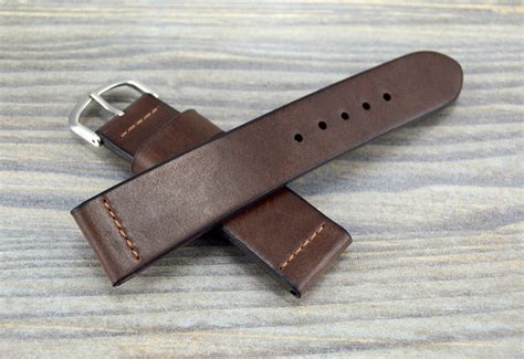 Brown Leather Watch Strap, Leather Brown Strap, Leather Band 16mm/18mm ...