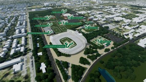 USF releases renderings showing vision for on-campus athletic district, along with football ...