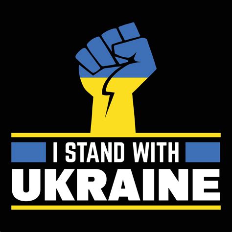 I stand with Ukraine Illustration on Black Background 6135973 Vector Art at Vecteezy