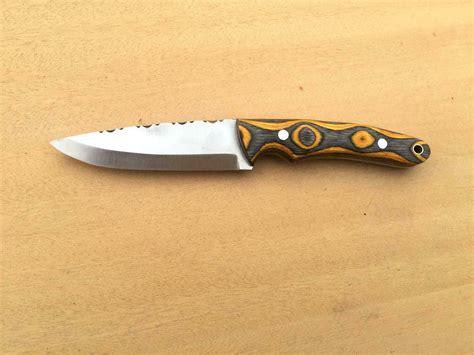 CUSTOM HANDMADE 5160 HIGH CARBON STEEL SCANDI GRIND BUSH CRAFT KNIFE ...