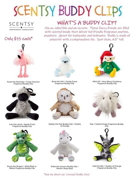 Pin by Julie A. Steele on Scentsy Buddy Clips | Scentsy, Scentsy buddy clips, Scentsy buddy