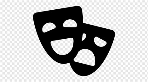 Tragic and Comedy logo, Drama Theatre Comedy Computer Icons, mask, silhouette, film, mask png ...