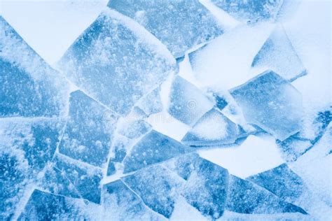 Background of Broken Ice. Abstract Beautiful Blue Ice Crack Texture ...