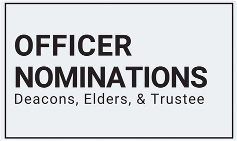 Officer Nomination - ST. SIMONS PRESBYTERIAN CHURCH