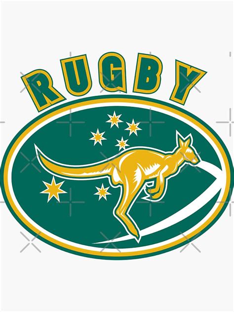 "Rugby Wallabies Australia" Sticker for Sale by patrimonio | Redbubble