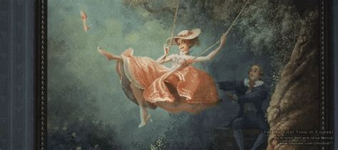 When Anna imitates The Swing painting by Jean-Honoré Fragonard perfectly, because of her full ...