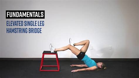 Elevated Single Leg Hamstring Bridge - YouTube