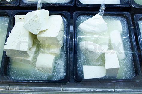 Different types of caucasian white cheese | Stock image | Colourbox