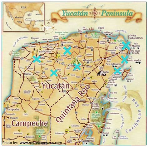 Map Of Yucatan Cenotes - Map Of Stoney Lake