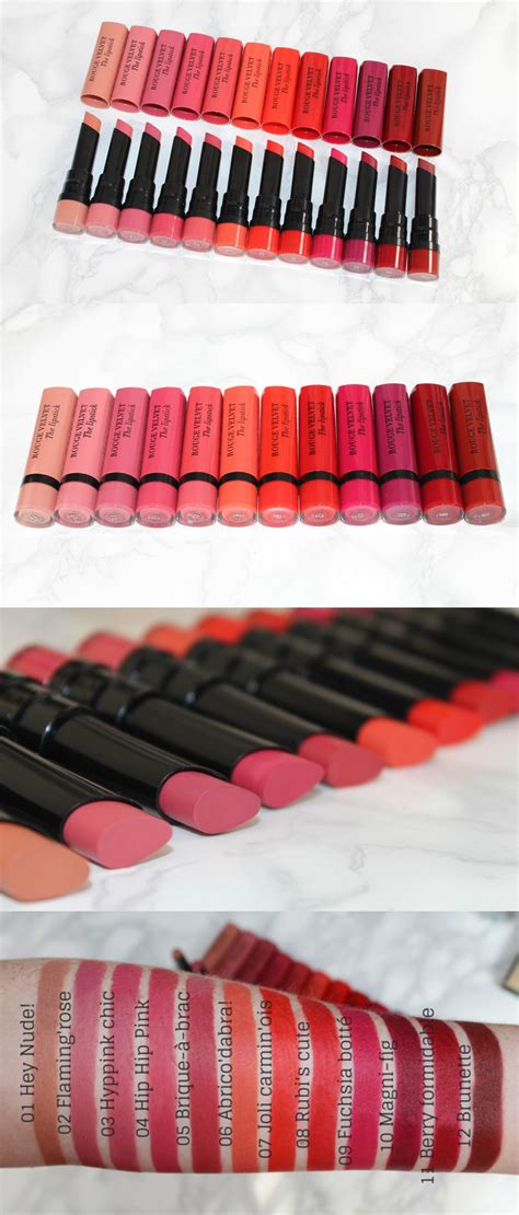 Bourjois Rouge Velvet The Lipstick Swatches and Review #complimentary Bourjois Rouge Velvet ...
