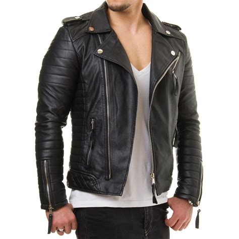 MENS BIKER LEATHER JACKET, MEN FASHION BLACK LEATHER JACKET, MEN ...