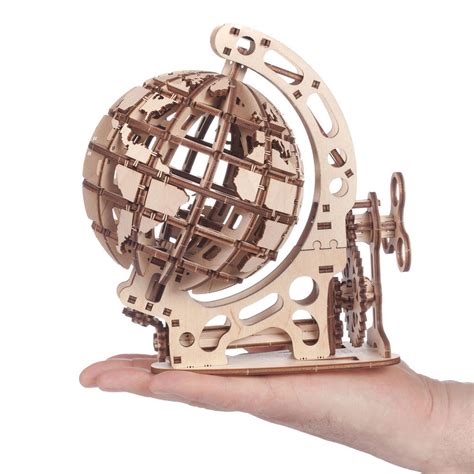 Mechanical 3D puzzle Globe Wood | Etsy