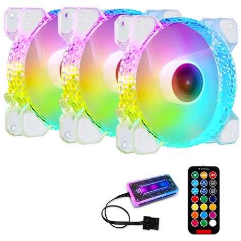 Buy 3 Pack RGB Case Fans,120mm Ultra-Quiet RGB Chassis Cooling Fans ...