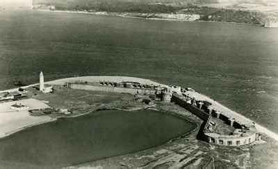 Hurst Spit Castle Artillery Fort and lighthouse Keyhaven Milford on Sea New Forest Hampshire ...