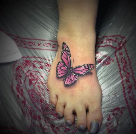 Butterfly Tattoo Foot Designs