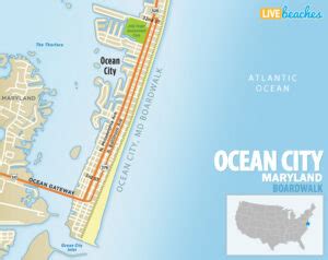 Boardwalk Map Ocean City, Maryland - Live Beaches