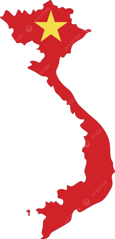 Map Of Vietnam Flag Country Shape Color Vector, Country, Shape, Color PNG and Vector with ...