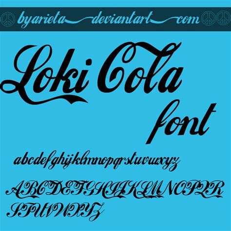 Loki Cola Font by ByArieta on DeviantArt