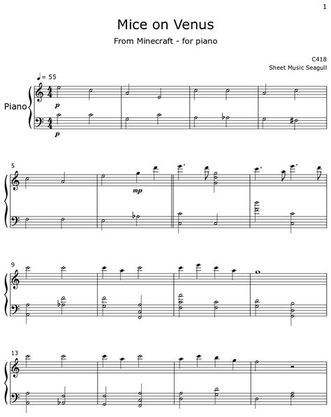 Mice on Venus - Sheet music for Piano