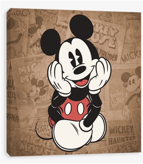 Mickey Vintage Posters - Mickey Canvases By Entertainart - Mickey Mouse Poster-background ...