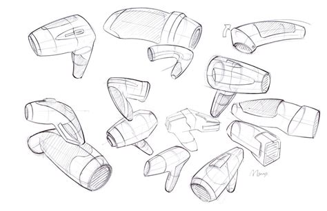 Hair Dryer Ideation Sketches by c-maeng on DeviantArt