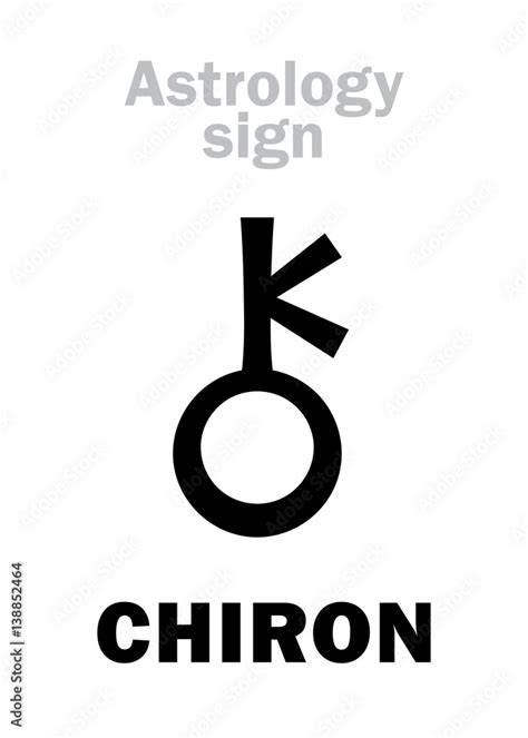 Astrology Alphabet: CHIRON, planetoid (little planet). Hieroglyphics ...