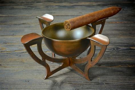 Cigar Ashtray Custom made steel cigar ashtray with a natural rust ...