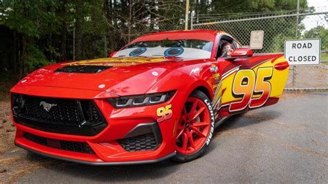 Lightning McQueen in Real Life: 2024 Ford Mustang GT Converted to Cars Character