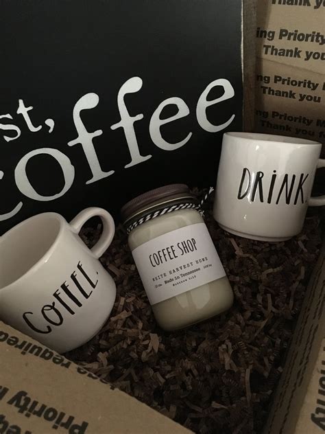 COFFEE LOVERS gift box set - Ready To Ship! | Christmas gift | but first coffee sign | rae dunn ...