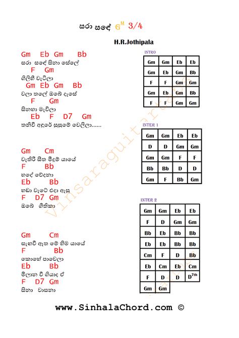 Guitar Chords Songs Sinhala - Guitar