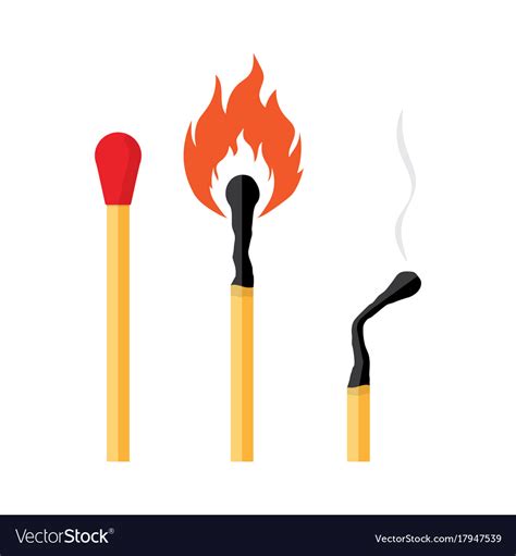 Match on fire Royalty Free Vector Image - VectorStock