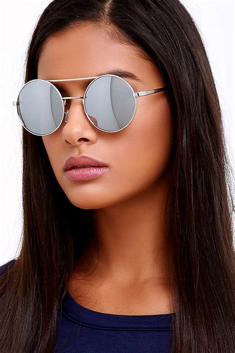 Cool Round Sunglasses - Silver Sunglasses - Mirrored Sunglasses - $16. ...